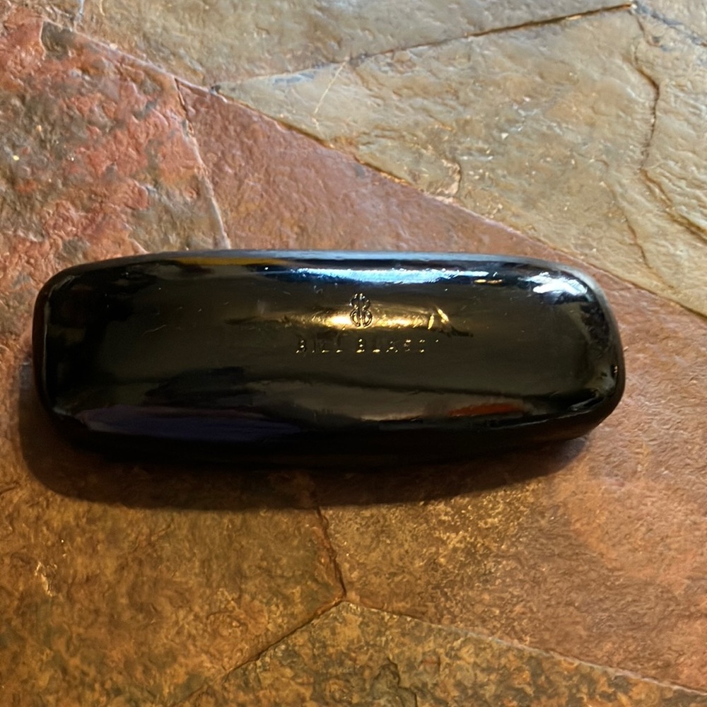 Bill Blass Black Patent‎ Hard Eyeglass Case